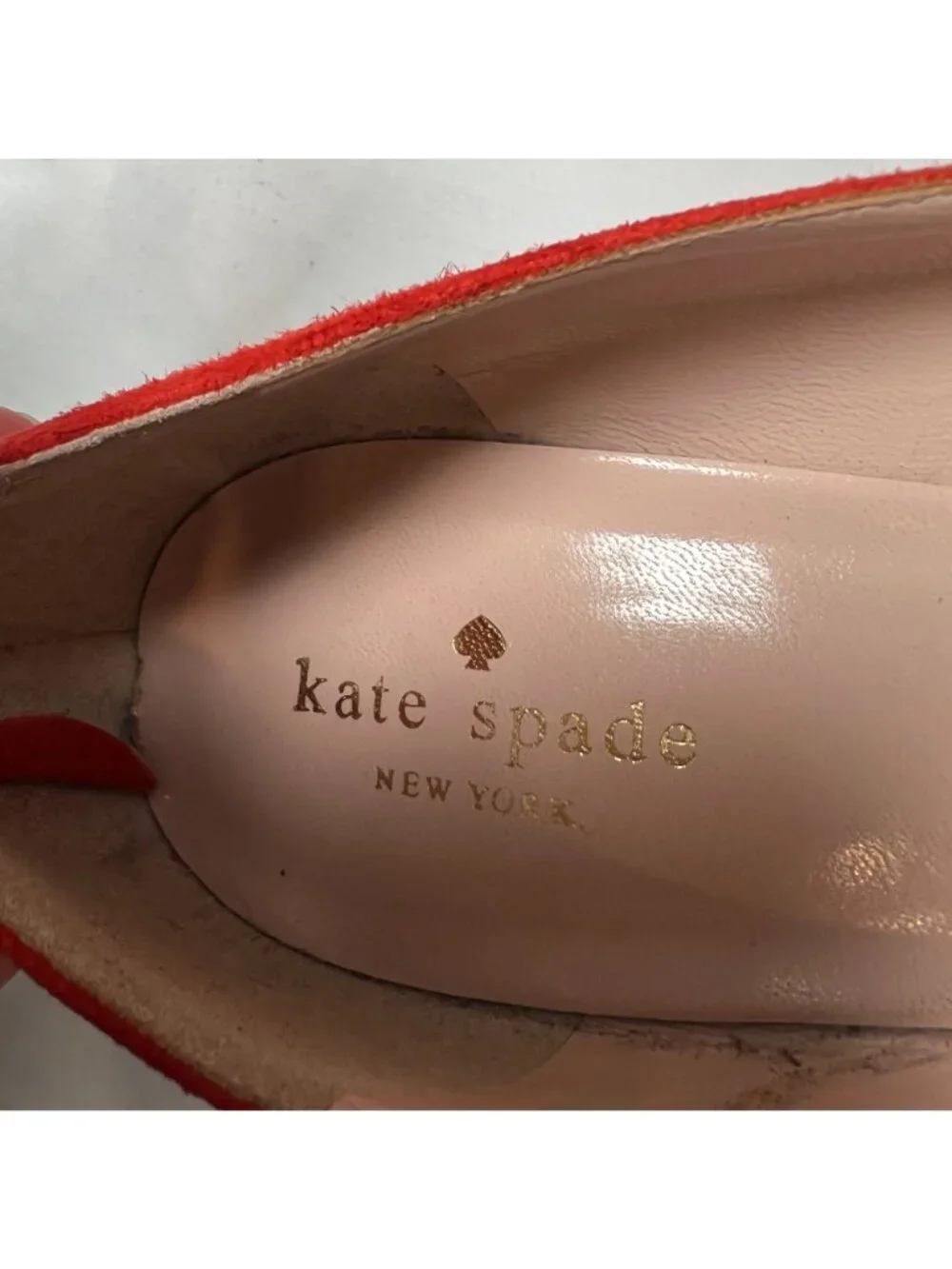 Kate Spade Levie Ankle Strap Bow Suede Stiletto Pumps Red Pointed Toe Size 10